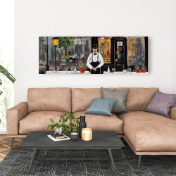 Toile 20 x 60 - Le cabaret