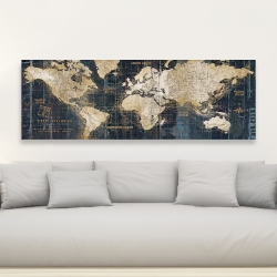 Canvas 20 x 60 - Vintage world map