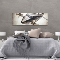 Toile 20 x 60 - Avion en plein vol