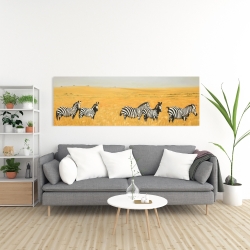 Toile 20 x 60 - Troupeau de zèbres