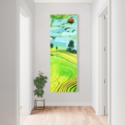 Toile 20 x 60 - Rizières du vietnam