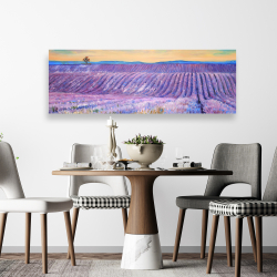 Canvas 20 x 60 - Landscape of a field of lavender