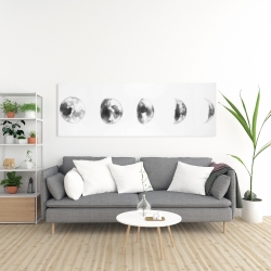 Canvas 20 x 60 - Black and white eclipse