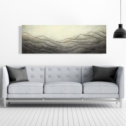 Canvas 20 x 60 - Desaturated waves