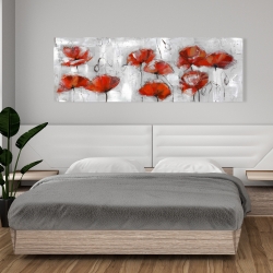 Canvas 20 x 60 - Abstract poppies