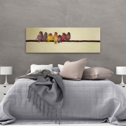 Toile 20 x 60 - Famille d'oiseaux