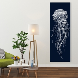 Toile 20 x 60 -  illustration détaillée d'une méduse