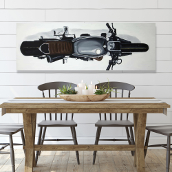 Canvas 20 x 60 - Overhead view of a motorbike