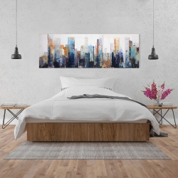 Canvas 20 x 60 - Texturized abstract city