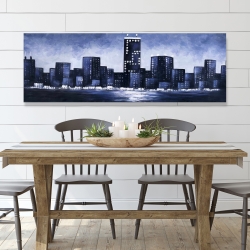 Canvas 20 x 60 - Dark blue cityscape