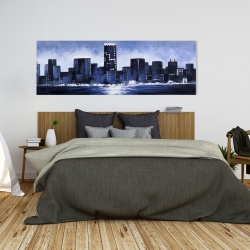 Canvas 20 x 60 - Marine blue city