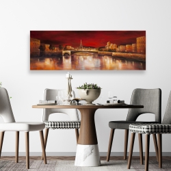 Canvas 20 x 60 - Paris by red dawn