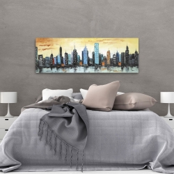Canvas 20 x 60 - Skyline on cityscape
