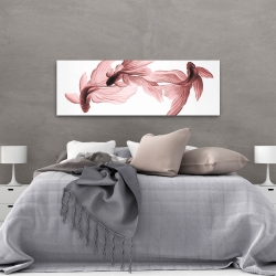 Toile 20 x 60 - Poissons betta rouge