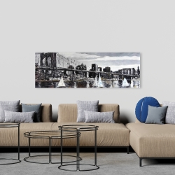 Toile 20 x 60 - Pont brooklyn et voiliers