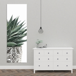 Canvas 20 x 60 - Zebra plant succulent