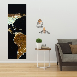 Canvas 20 x 60 - American continent at night