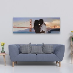 Canvas 20 x 60 - A loving couple in san francisco
