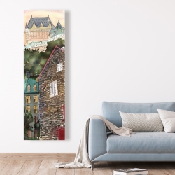 Canvas 20 x 60 - Château frontenac in the petit champlain