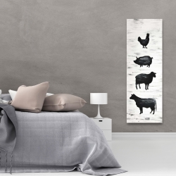 Toile 20 x 60 - Animaux de la ferme