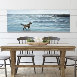 Canvas 20 x 60 - Dog on the beach