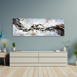 Canvas 20 x 60 - Texturized abstract wave