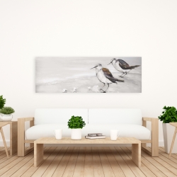Toile 20 x 60 - Deux oiseaux bécasseau
