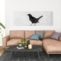 Toile 20 x 60 - Corbeau solitaire