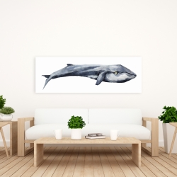 Toile 20 x 60 - Baleine en aquarelle