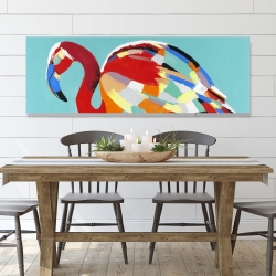Canvas 20 x 60 - Abstract flamingo