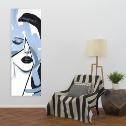 Canvas 20 x 60 - Abstract blue woman portrait