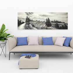 Canvas 20 x 60 - Steam engine train