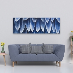 Toile 20 x 60 - Plumage bleu