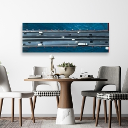 Canvas 20 x 60 - Overhead view of traffic on the golden gate