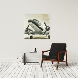 Canvas 24 x 24 - Vintage airplane