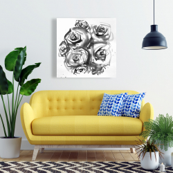 Toile 24 x 24 - Ensemble de roses abstraites