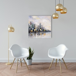Canvas 24 x 24 - Abstract cityscape in the morning