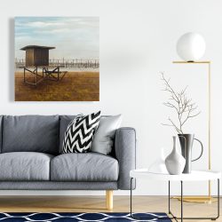 Canvas 24 x 24 - Newport beach lifeguard tower