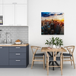 Canvas 24 x 24 - City of new york by dawn