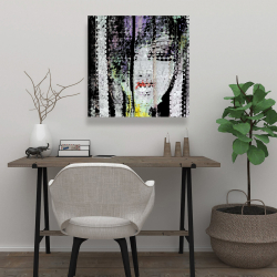Canvas 24 x 24 - Abstract colorful woman face