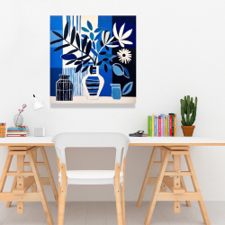 Toile 24 x 24 - Vivre bleu