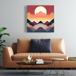 Canvas 24 x 24 - Symmetrical mountain