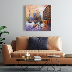 Toile 24 x 24 - Ville en automne