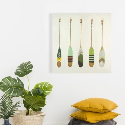 Canvas 24 x 24 - Colorful nautical oars