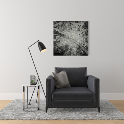 Canvas 24 x 24 - Airplane satellite view
