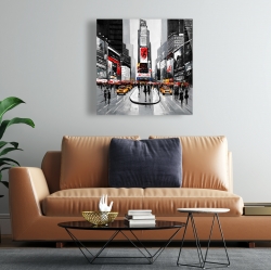 Toile 24 x 24 - Rue achalandée de la ville de new york
