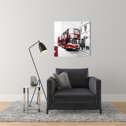 Canvas 24 x 24 - Red bus londoner