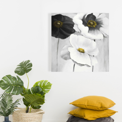Toile 24 x 24 - Assortiments de fleurs blanches