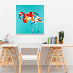 Canvas 24 x 24 - Abstract flamingo