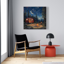 Toile 24 x 24 - Feu de camp